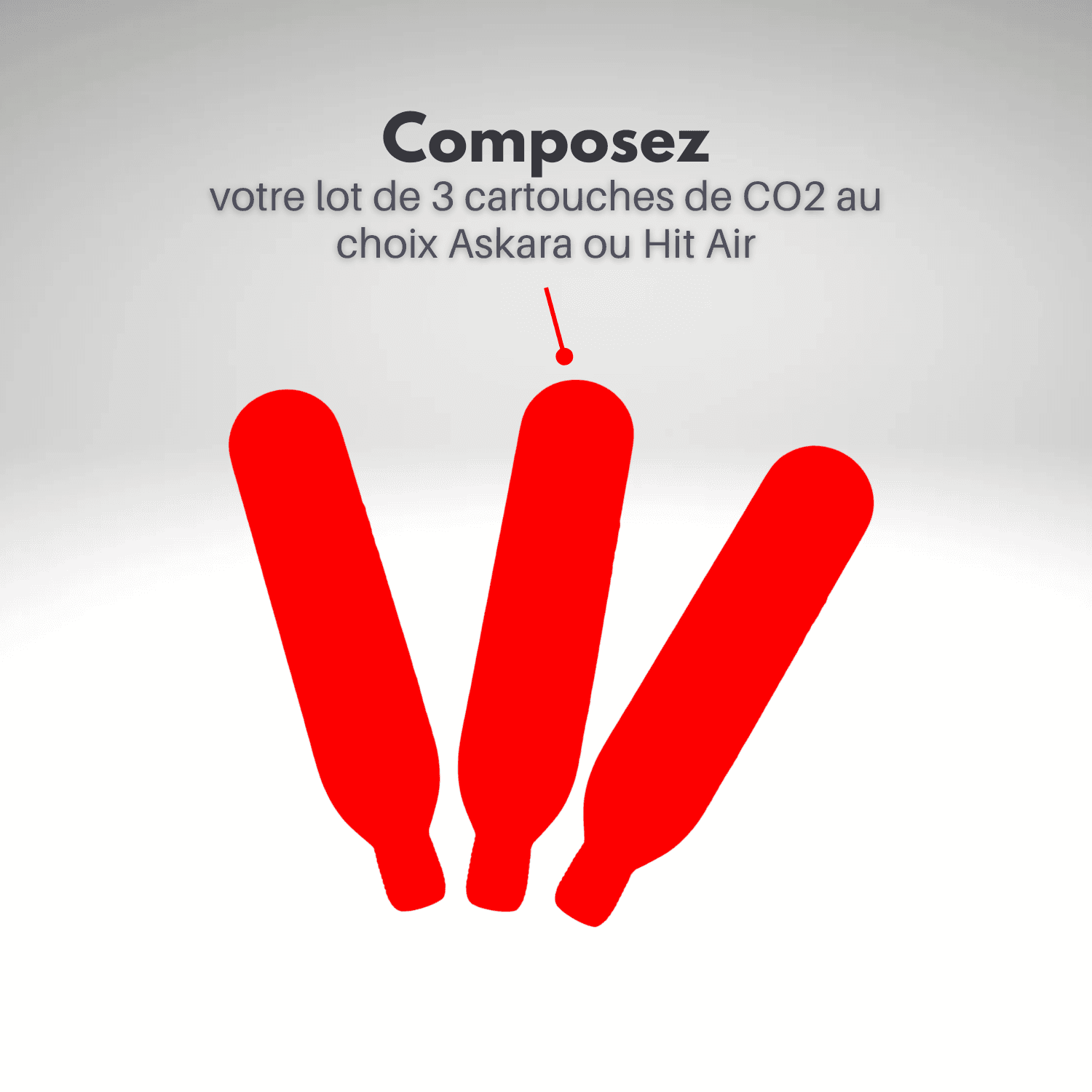 Composez ici votre lot de 3 cartouches pour gilets airbag askara ou hit air au meilleur prix !