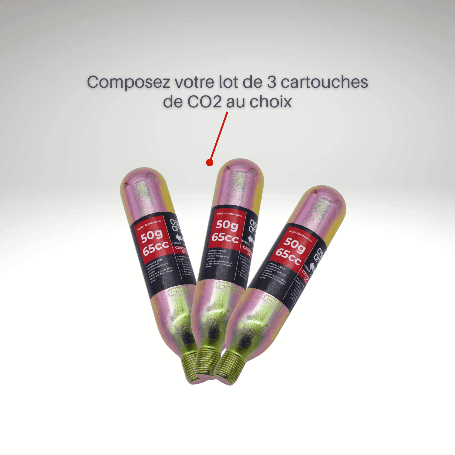 Pack "3 CARTOUCHES" pour airbag