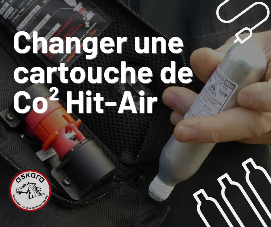 Grâce à ce tutoriel illustré, suivez les étapes de changement de cartouches de Co² après une chute avec votre gilet airbag Hit-Air.