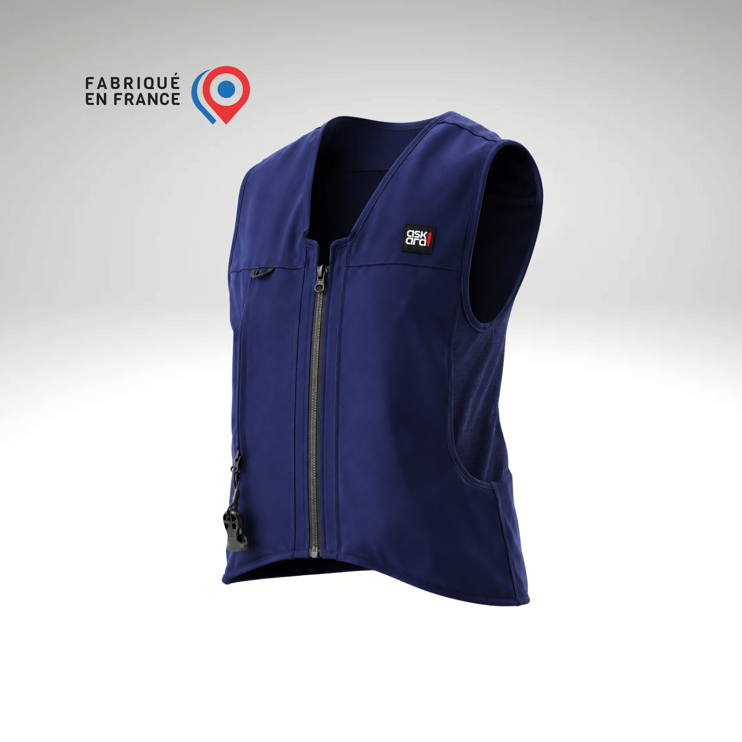 ASKARA - Gilet Airbag Équitation Rafale BLEU MARINE - Made in France